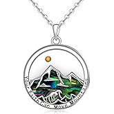 Mustard Seed Mountain Necklace for Women Faith of a Mustard Seed Necklace Sterling Silver Pendant Nature Gifts for Hikers Jewelry