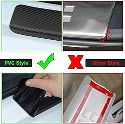 kaiweiqin 4Pcs Car Door Sill Scuff Plate Cover for