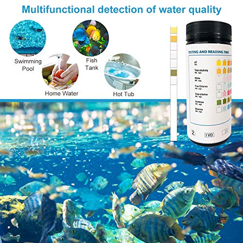 Aquarium Test Strips,Aquarium Test Kit,7Way Water Test Strips for