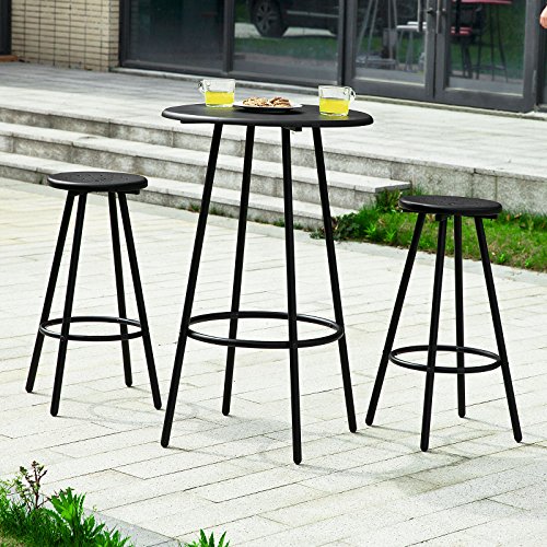 Haotian Sling High Bistro Set,Home Kitchen Outdoor Garden Bar Set,Patio Furniture, Dining Set (O ...