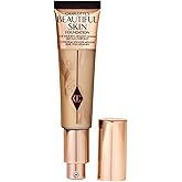 Charlotte Tilbury Beautiful Skin Medium Coverage Hydrating Foundation - Buildable Liquid Makeup for Instant Glow, Plumping Hydration & Lasting Skincare Benefits