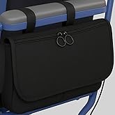 Vive Wheelchair Carry Bag - Arm Rest Pouch for Rollator, Walkers, Power | Wheel Chairs and Knee Scooters - Side Storage Organizer for Elderly, Seniors, Adults