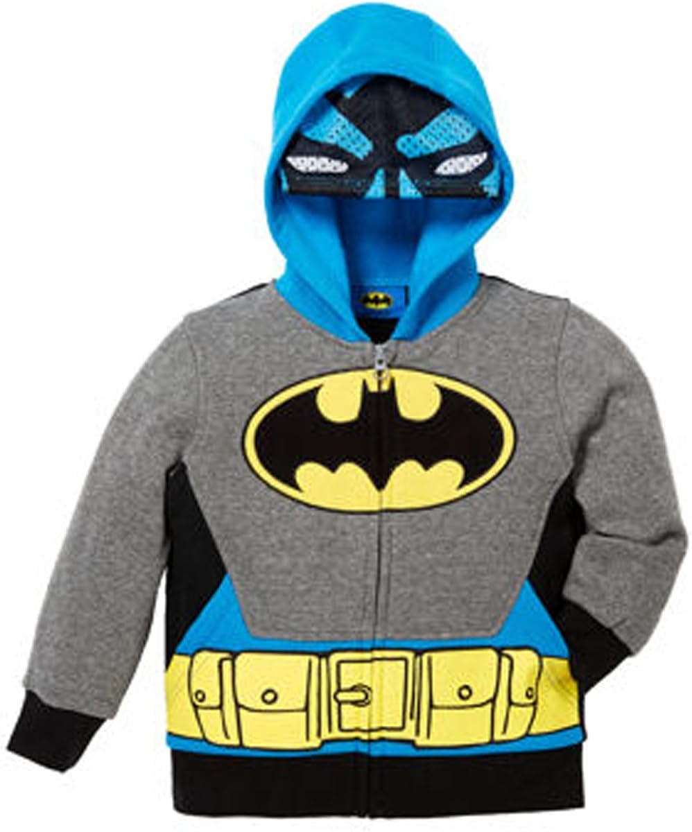Batman Little Boys Zip Up Character Hoodie (4T) Clothing