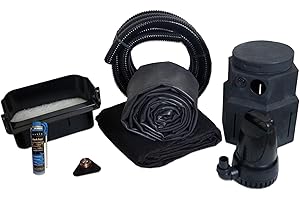 HALF OFF PONDS Complete 3300 Pond Free Waterfall Kit, with 10 ft by 20 ft EPDM Liner and 3,300 GPH Manta Series Submersible Pump - PSH2