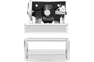 Chrome Tailgate Handle Set, Half Metal Latch & Plastic Bezel, Exterior Rear, Compatible with 1988-2002 Chevy GMC C1500 C2500 