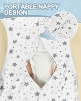 MOXTOYU Baby Swaddle Blanket 100% Cotton 0.5 Tog 66x30 White view 4