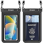 [Up to 8.5"] Floating Waterproof Phone Pouch 2 Pack - Floatable Waterproof Phone Case with Lanyard for iPhone 17 16 15 Pro Max, Galaxy S25 S24 Ultra, IPX8 Cellphone Dry Bags, Beach Vacation Essentials