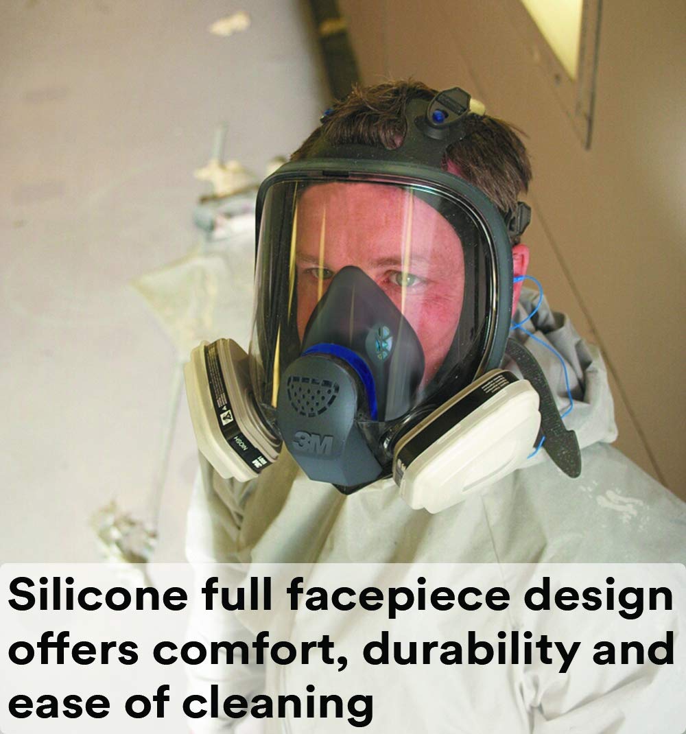 3M Personal Protective Equipment 3M Ultimate FX Full Facepiece Reusable Respirator FF-403, Mold, Painting, Sanding, Chemicals, Gases, Dust, Large, 70071606589: Industrial & Scientific