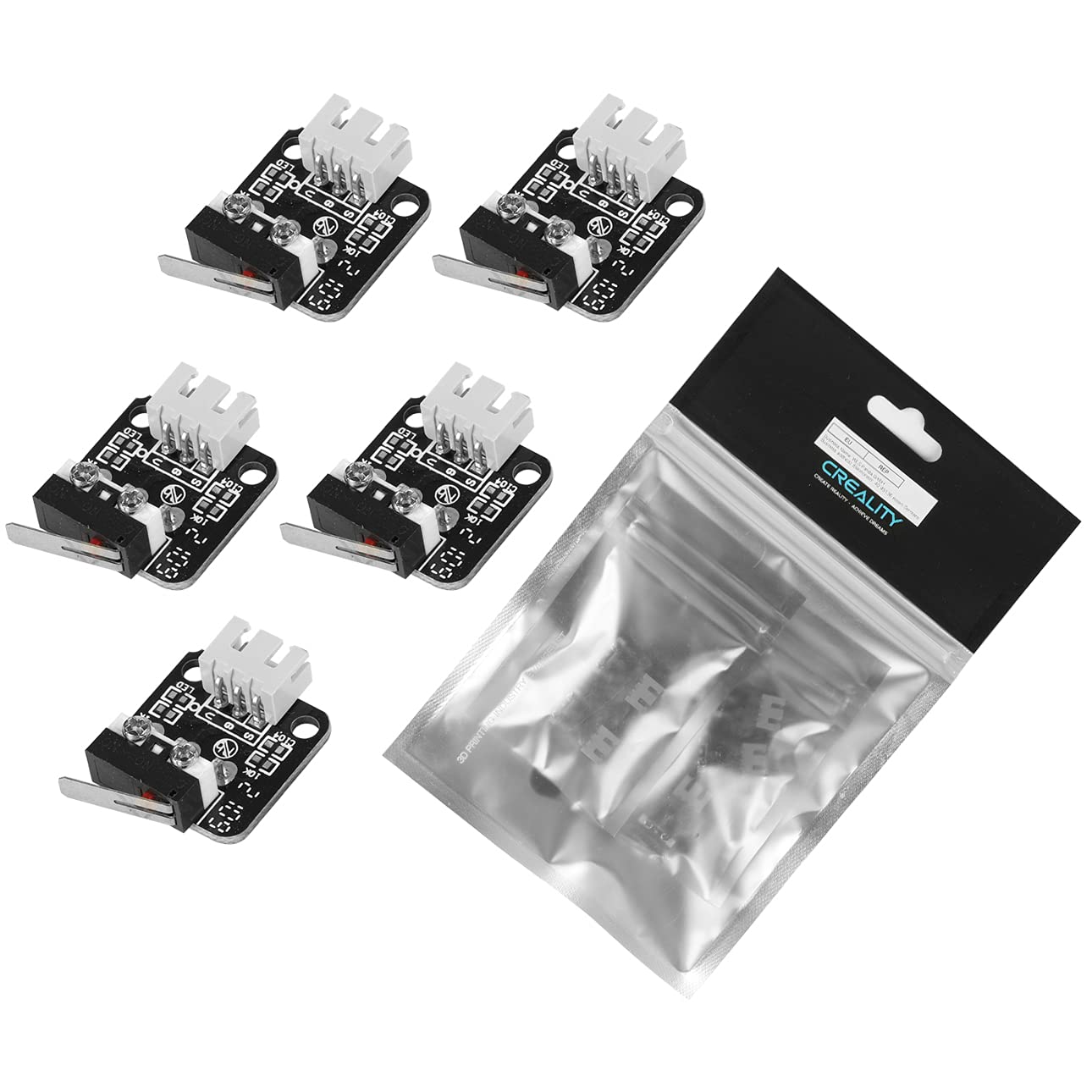 5Pcs Creality Original EndStop Limit Switch Kit for Ender 3 V2 Ender3 Pro 3S Ender-3 Max / 3X, CR-10 V3 S4, Ender3 S1 Pro 3D Printer