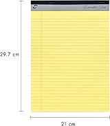 Pukka Pad Executive Refill A4 Legal Pad Pack of 5 100 Pages 60GSM Yellow view 3
