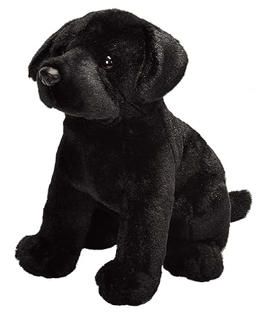 E-Chariot Soft Toys Sitting Black Lab Plush Stuffed Animal Cuddlekins by Wild Republic (20354) 12 Inches