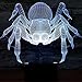 ALUONI 3D Illusion Lamp, Stunning Visual Three-Dimensional Light Effect [USB Powered,Touch Switch,7 Colors Change] Creative Design Night Light (3D Spider)