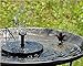 Solar Fountain Pump, 1.4W Free Standing Water Fountain Pump Kit with 4 Different Spray Pattern Heads for Bird Bath, Fish Tank, Small Pond and Garden