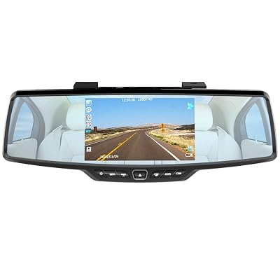 YOKOO Sony323 Dash Camera, Front and Rear View Camera, Rearview Mirror Type, GPS Function, Includes 32G, Micro SD Card, Night Vision Camera, Mirror