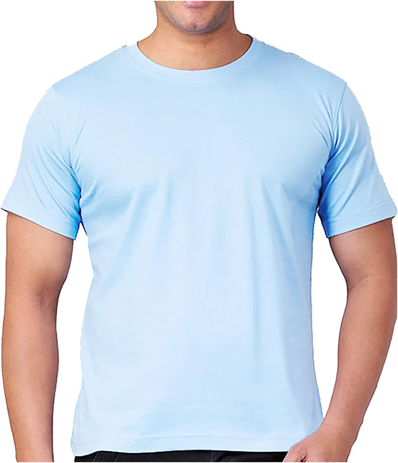 Round Neck Cotton TShirt for Men Soft Cotton Tees for Daily Use