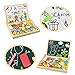 yoptote Wooden Magnetic Easel Drawing Board Games jigsaw Puzzles Double Sided Educational Toys for Kids Toddlers Girls Boys 3 4 5 6 Years Old
