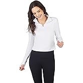 Yogalicious Womens Lux Crosstrain Everyday Half Zip Jacket with Thumbholes