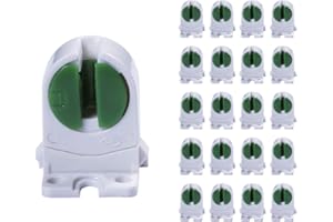 MZyoyo T5 LED Fluorescent Tube Lamp Holder Tombstone, Bi-Pin Lamp Socket, T5 Aging Test, Pack of 20