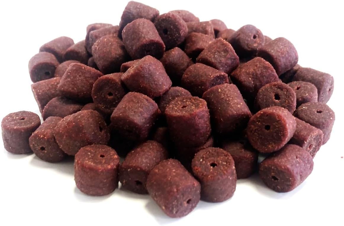 MALTBYS' STORES 1904 LTD Drilled Halibut Pellets Red 14mm 500g Fishing Bait SMCB