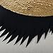 JWH Hand Crafted Eyelash Throw Pillow Covers Decorative Eye Shadow Sequins Accent Pillow Cases Cute Cushion Rectangle Pillowcase for Couch Bed Chair Bedroom 12x18 Inch Beige Gold Black