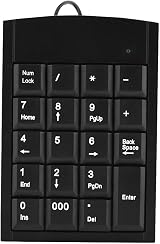 Liukouu USB Numeric Keypad Mini 19-Key Keyboard for Laptop PC Black view 8