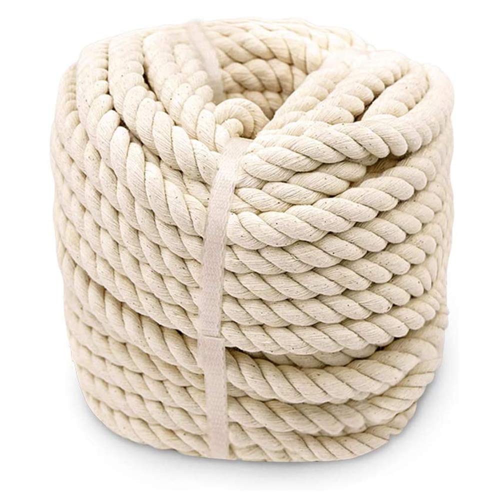 Aoneky Twisted Cotton Rope (16mm x 98 ft)
