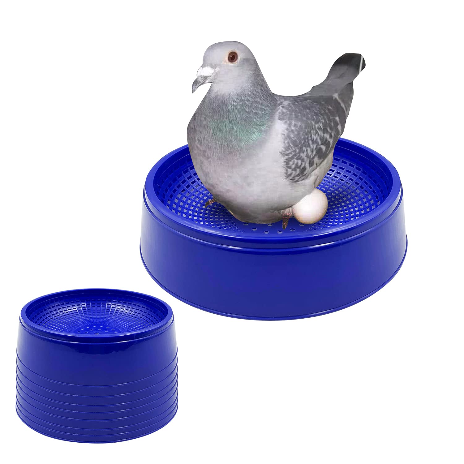 8PCS Pigeon Nest Bowls,Plastic Racing Pigeon Bird Breeding Hatching Nest Box,Reusable Quails Doves Pet Cage Accesories Supplies for Home Farm