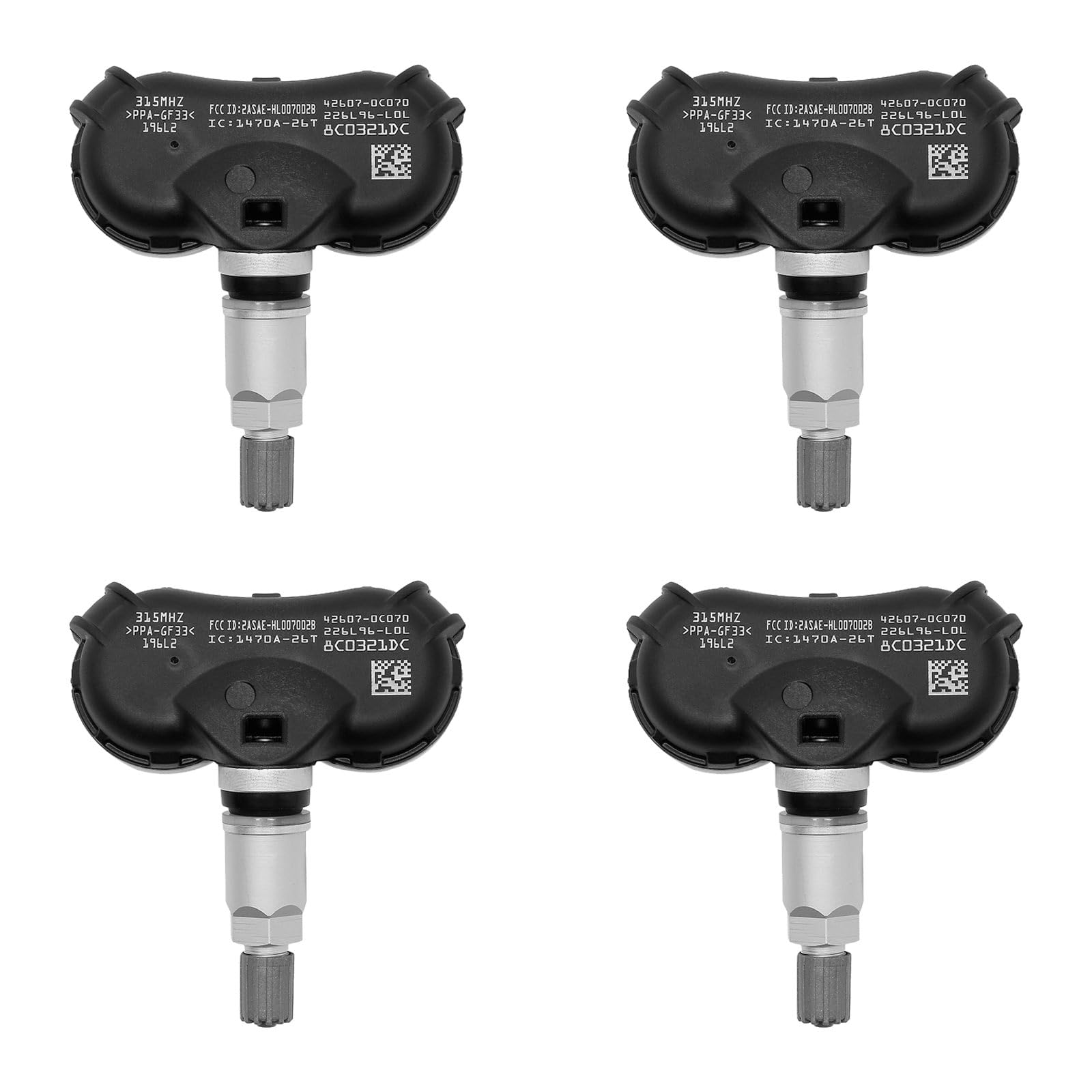 Photo 1 of HQPASFY TPMS Sensor Compatible with Toyota 2007-2018 Sequoia 2007-2017 Tundra 2006-2019 Sienna Tire Pressure Monitoring Sensor 315MHz Replaces# 42607-0C070, 42607-08010 4PCS