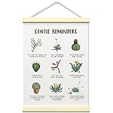 ZARYFANCHY Gentle Reminders Mental Health Poster Hanger Frame, Wall Decor for Therapy Office, School Counselor Therapy Counseling, 12x16 Inches Inspirational Wall Art Poster With Wooden Frames -001
