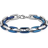 HZMAN Silver Bracelet for Men Stainless Steel Chunky PaperClip Chain Bracelets Men's Link Bracelet Jewelry Gift