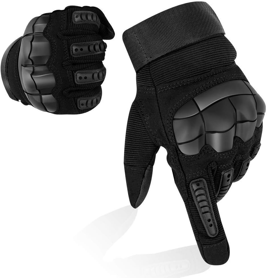 YuanMei 1 Pair of Touch Screen Full Finger Gloves for Riding Motorcycles, Bicycles, Outdoor Training, Hunting, Hiking, Protecting Hands From Injury (M)