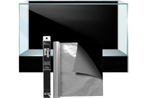 Sporn Classic Black Aquarium Background Static Cling, 36" x 18" Blackout Film Fish Tank Wallpaper, Easily Fits to Any Fish Tank Background Aquarium