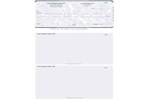 ABC CHECK PRINTING ABC Computer Checks Compatible w/QuickBooks, Checks on Top, Marble Blue (250 Sheets)