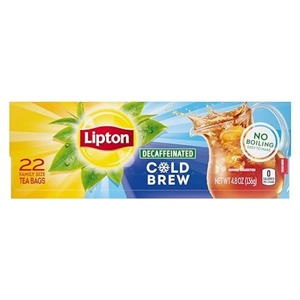 LIPTON DECAF COLD BREW ICED TEA BAGS, FAMILY...