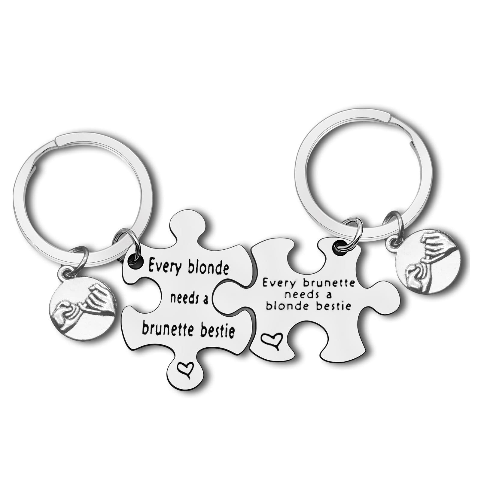 Best Friend Keyring Set Every Blonde/Brunette Needs a Brunette/Blonde Bestie Gift Friendship Gift for Women Sister Gift from Sister Best Friend Birthday Graduation Christmas Wedding Gift for Friends