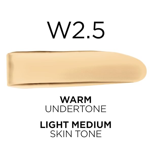 L’OREAL PARIS TRUE MATCH SUPER-BLENDABLE FOUNDATION, MEDIUM COVERAGE LIQUID FOUNDATION MAKEUP, W2.5, LIGHT MEDIUM, 1 FL OZ