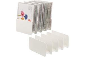 Rainmae 2 Pcs CD Holder, DVD/CD Display Rack & CD Storage Box Record Storage Stand Holds up to 12 Standard CD Cases, CD Storage Case Holder for Theater Room Shelf Rack, White