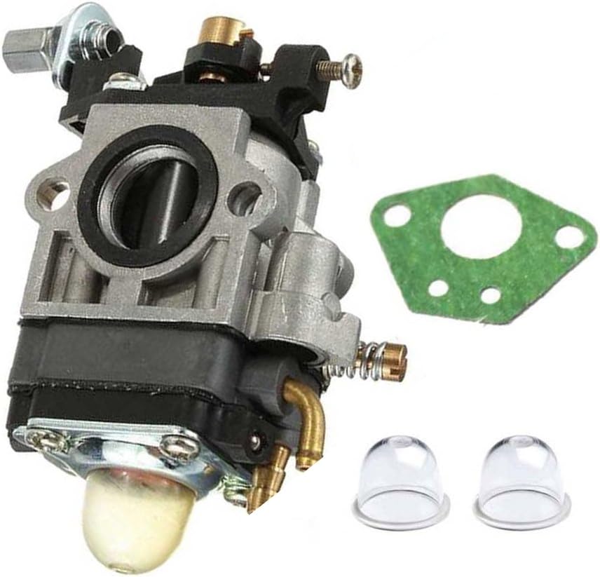 TucParts Carburettor + Gasket + Primer Bulb Fit 52cc 5 in 1 Petrol Multi Tool Strimmer Chainsaw carburetor Hedge Trimmer