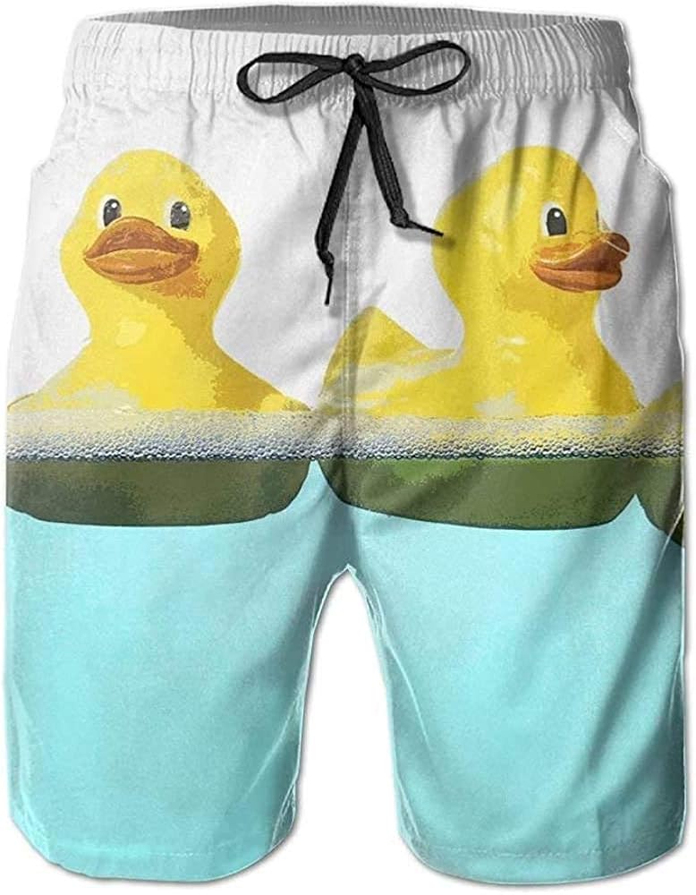 Sea Rubber Duck Men's Quick Dry Surfboard Shorts Swimming Surfing Beach