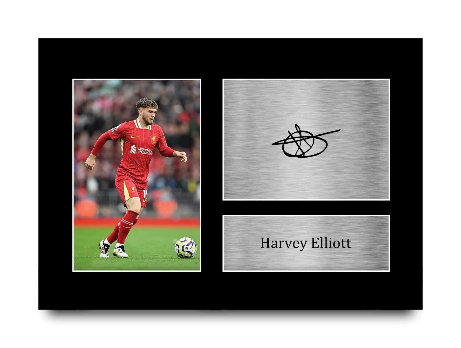 HWC Trading A4 Harvey Elliott Liverpool Gifts Printed Signed Autograph Picture for Football Fans and Supporters