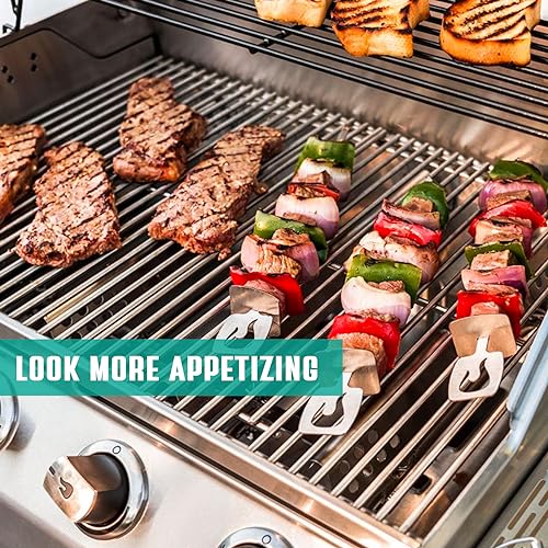 Unidanho 17 Inches Cooking Grates for Nexgrill 720-0830H Replacement Parts 720-0783E 720-0783C 720-0888 4 Burner Gas Grill Grate Stainless Steel Cooking Grids