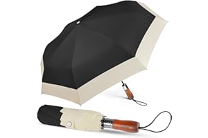 Lejorain Compact Golf Umbrella Large - 54inch Travel Big Portable Automatic Folding Umbrella Windproof for Men Heavy Duty 210T Dupont Teflon Coated Umbrella for Rain
