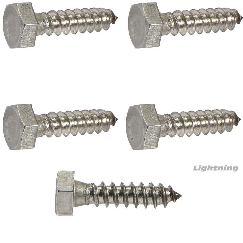 5/16 x 3 Lag Bolts Hex Head Stainless Steel Heavy Duty Wood