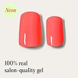 Mylee Be Yourself Gel Nail Wraps 20 Pre-Cured Neon Coral Stickers view 3