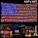 Ollny American Flag Net Lights 6.5FT x 3.3FT 390 LEDs String Mesh Lights Large USA Flag Outdoor Indoor Mesh Lights Waterproof for Independence Day Festival Decoration Party Christmas Decorations