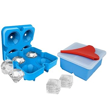 Bandeja de hielo de silicona, bandeja de hielo para niños, bandeja ...