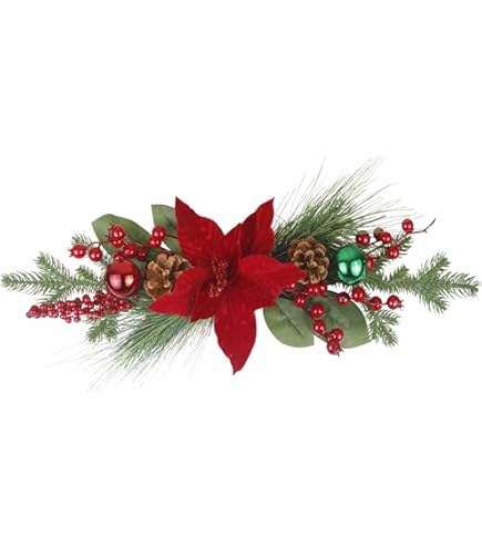 Amazon.com: CITYES Christmas Swag Decoration Floral Swag with