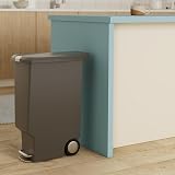 simplehuman 40L Slim Recycling Kitchen Pedal Bin with Lid Lock Silent Soft view 2