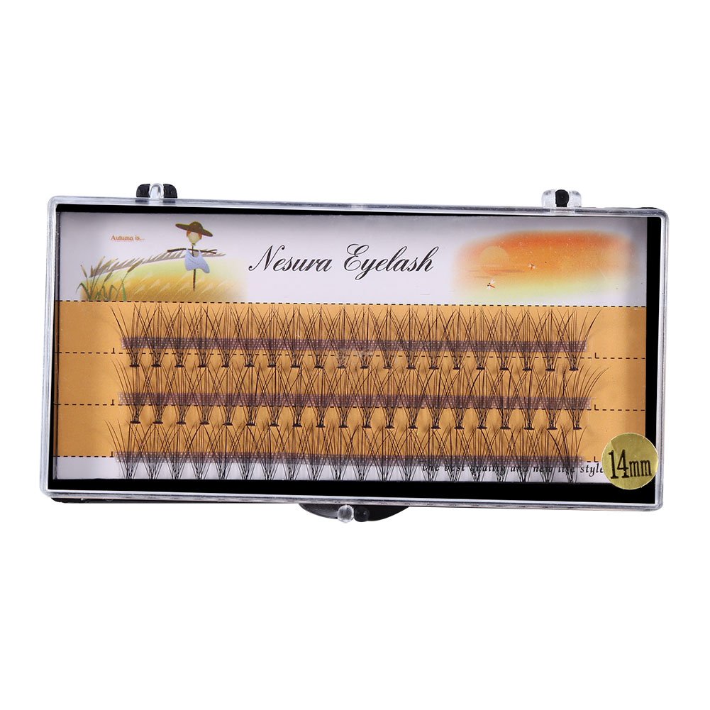 60PCS Eyelash Extensions Individual Lash Volume 3D Fans Natural Fake Eyelashes 9-12MM(14mm)