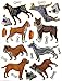 5 Sheet Dog and 1 Sheet Cat (6 Sheet/Pack) Self-Adhesive Glitter Metallic Foil Reflective Decorative Scrapbook Sticker for Photo Card Diary Album- Size 4 X 5.25